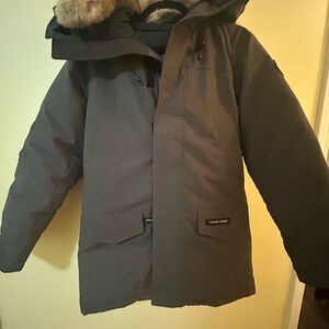 Canada Goose graphite grey Parka with Fur-Trim Hood